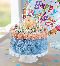 Birthday Wishes Flower Cake  Coastal