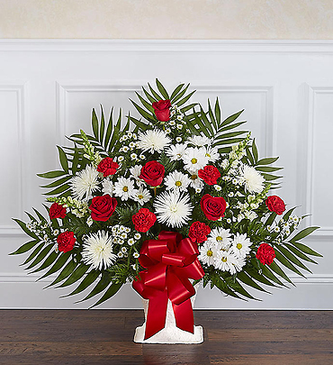 A loving  Floor Basket- Red & White