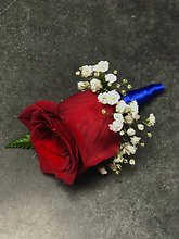 Classic Red Rose Boutonnière