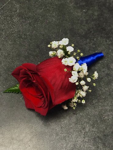 Classic Red Rose Boutonnière