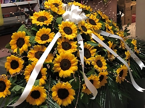 sunflowers casket