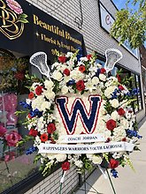 Custom Sports & Lacrosse Memorial Floral Tribute