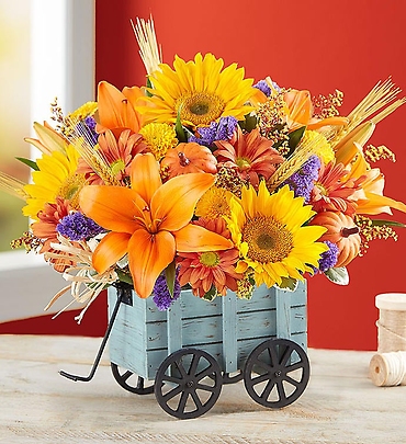 A Harvest Hayride Flower Arrangement