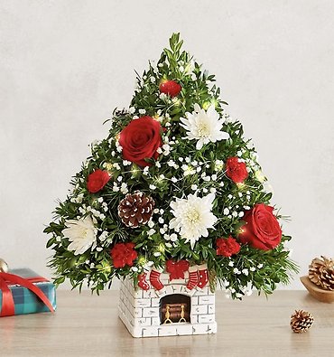 #2 Holiday Flower Tree Merry Mantel