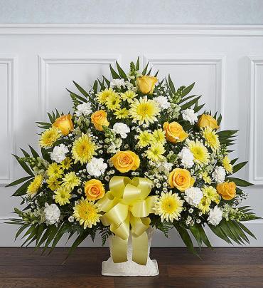 Heartfelt Tribute? Floor Basket- Yellow