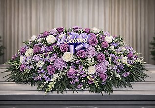 Lavender Memories Casket Spray