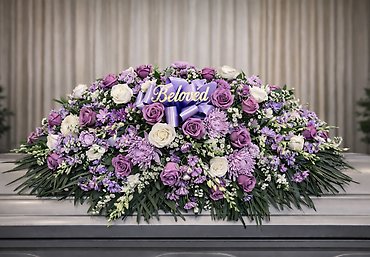 Lavender Memories Casket Spray