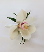 White Orchid Boutonnière