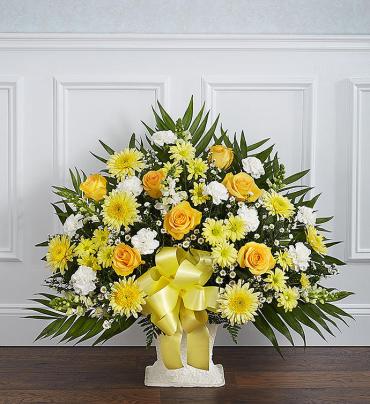 Heartfelt Tribute? Floor Basket- Yellow