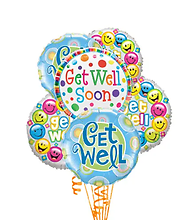 6 Get Well Mylars Balloons