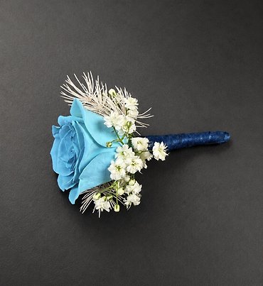 Blue Spray  Rose Boutonnière