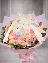 Blush Elegance Rose Bouquet