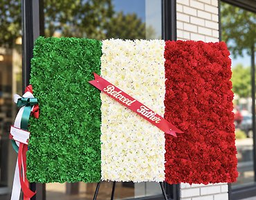 Italian Flag Funeral Floral Tribute