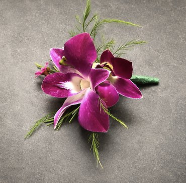 Purple Orchid Boutonnière