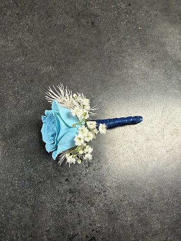 Blue Spray  Rose Boutonnière