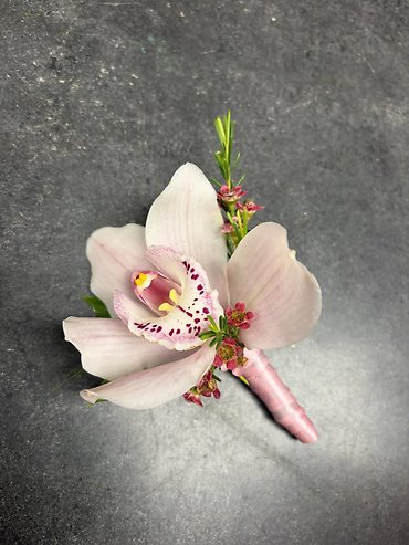 Blush Pink Orchid Boutonnière