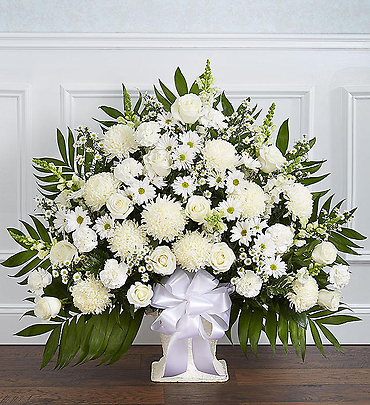A Loving  Floor Basket- White