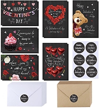 Valentine\'s Day Cards w/Envelopes Stickers