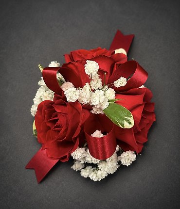 Red Spray Rose Corsage