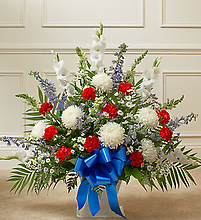 Patriotic  Tribute Floor Basket Arrangement