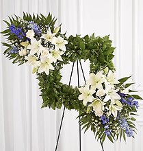 Wreath - Blue & White