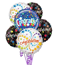 6 Congratulations Mylars Balloons