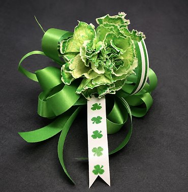 Irish Green Carnation Corsage