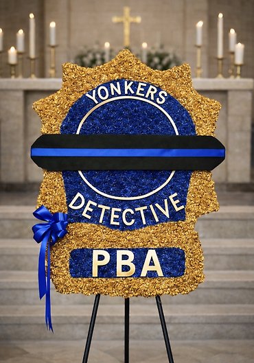 Custom Badge Sympathy Arrangement