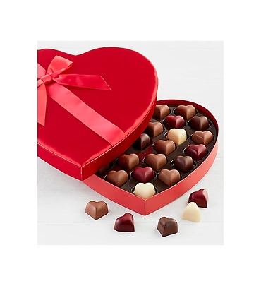 28 Piece Assorted Belgian Chocolate Large Red Heart