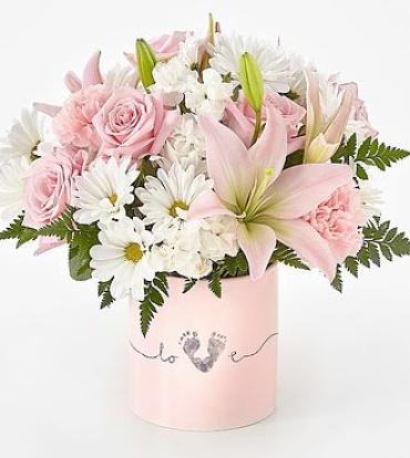 Tiny Miracle New Baby Girl Bouquet - VASE INCLUDED