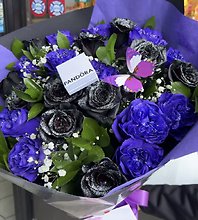 Black And Purple Roses