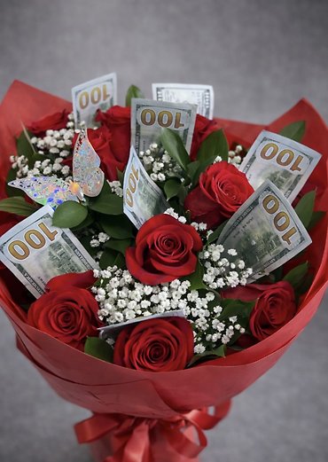 Red Luxury Money Bouquet