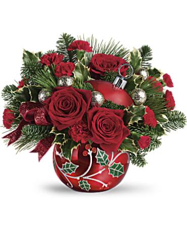 Teleflora\'s Deck The Holly Ornament Bouquet