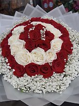 White And Red Roses
