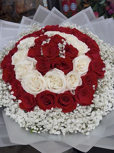 White And Red Roses