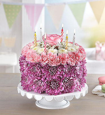Birthday Wishes Flower Cake? Pastel