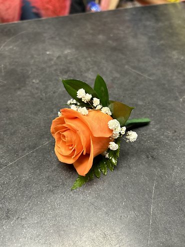 Orange Rose Boutonnière
