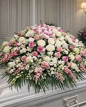 Blushing Grace Casket Spray