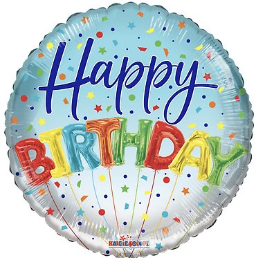 36\" Happy Birthday Mylar  Balloon