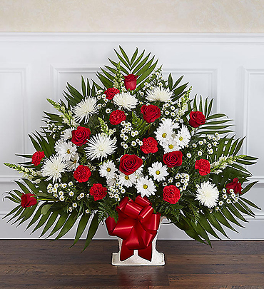 A loving  Floor Basket- Red & White